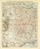 Vereinigte Staaten von Amerika II. Mittlerer Teil historische Landkarte Lithographie ca. 1900