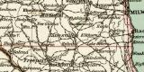 Vereinigte Staaten von Amerika V. Wisconsin und Illinois historische Landkarte Lithographie ca. 1900