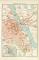 Warschau historischer Stadtplan Karte Lithographie ca. 1892