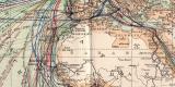 Übersichtskarte des Weltverkehrs historische Landkarte Lithographie ca. 1899