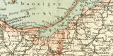 Ost und Westpreussen Karte Lithographie 1897 Original der...
