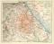 Wien Stadtgebiet historischer Stadtplan Karte Lithographie ca. 1898