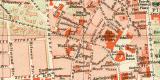 Wiesbaden historischer Stadtplan Karte Lithographie ca. 1898