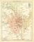 Wiesbaden Stadtplan Lithographie 1900 Original der Zeit