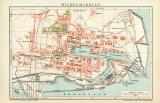 Wilhelmshaven historischer Stadtplan Karte Lithographie ca. 1892