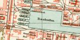 Wilhelmshaven historischer Stadtplan Karte Lithographie ca. 1892