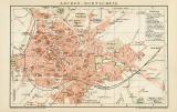 Aachen Burtscheid historischer Stadtplan Karte...