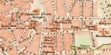 Aachen Burtscheid historischer Stadtplan Karte Lithographie ca. 1892