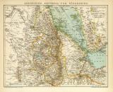 Abessinien Erythräa und Südarabien historische Landkarte Lithographie ca. 1898