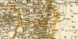 Abessinien Erythräa und Südarabien historische Landkarte Lithographie ca. 1898