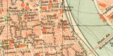 Bordeaux historischer Stadtplan Karte Lithographie ca. 1892