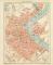 Bordeaux historischer Stadtplan Karte Lithographie ca. 1898
