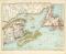 Östliches Canada und Neufundland historische Landkarte Lithographie ca. 1898
