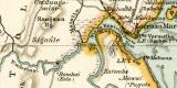 Delagoabai und Umgebung historische Landkarte Lithographie ca. 1900
