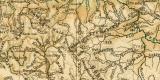 Physikalische Karte von Deutschland historische Landkarte...