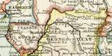 Politische Übersichtskarte von Afrika historische Landkarte Lithographie ca. 1896