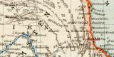 Ägypten historische Landkarte Lithographie ca. 1892