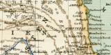 Ägypten historische Landkarte Lithographie ca. 1896