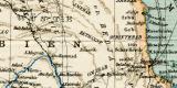 Ägypten historische Landkarte Lithographie ca. 1898
