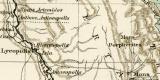 Das alte Ägypten I. - II. Theben historische Landkarte Lithographie ca. 1892