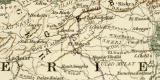 Algerien und Tunesien historische Landkarte Lithographie ca. 1897