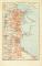 Algier historischer Stadtplan Karte Lithographie ca. 1897