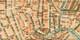 Amsterdam historischer Stadtplan Karte Lithographie ca. 1897