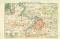 Antwerpen und Umgebung historischer Stadtplan Karte Lithographie ca. 1896