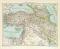 Westasien I. historische Landkarte Lithographie ca. 1898