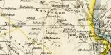 Westasien II. historische Landkarte Lithographie ca. 1892