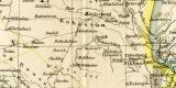 Westasien II. historische Landkarte Lithographie ca. 1896