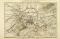 Das alte Athen historische Landkarte Lithographie ca. 1892