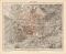 Athen historischer Stadtplan Karte Lithographie ca. 1898