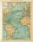 Atlantischer Ocean historische Landkarte Lithographie ca. 1897