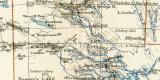 Australien historische Landkarte Lithographie ca. 1897