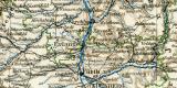 Bayern I. historische Landkarte Lithographie ca. 1896