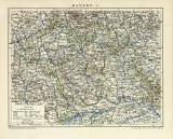 Bayern I. historische Landkarte Lithographie ca. 1898