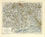 Bayern I. historische Landkarte Lithographie ca. 1899