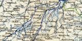 Bayern II. historische Landkarte Lithographie ca. 1898