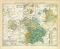 Geschichtliche Entwicklung Bayerns historische Landkarte Lithographie ca. 1899