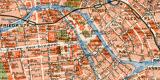 Berlin historischer Stadtplan Karte Lithographie ca. 1892