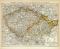 Böhmen Mähren und Österreich - Schlesien historische Landkarte Lithographie ca. 1897