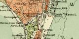 Bombay Stadtplan Lithographie 1900 Original der Zeit
