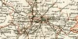Provinz Brandenburg Provinz Sachsen Nördlicher Teil historische Landkarte Lithographie ca. 1896