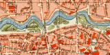 Bremen Stadtplan Lithographie 1892 Original der Zeit