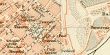 Brest historischer Stadtplan Karte Lithographie ca. 1896