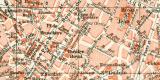 Brüssel historischer Stadtplan Karte Lithographie ca. 1896