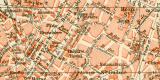 Brüssel historischer Stadtplan Karte Lithographie ca. 1897