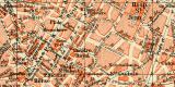 Brüssel historischer Stadtplan Karte Lithographie ca. 1898