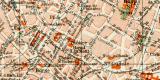 Brüssel historischer Stadtplan Karte Lithographie ca. 1900